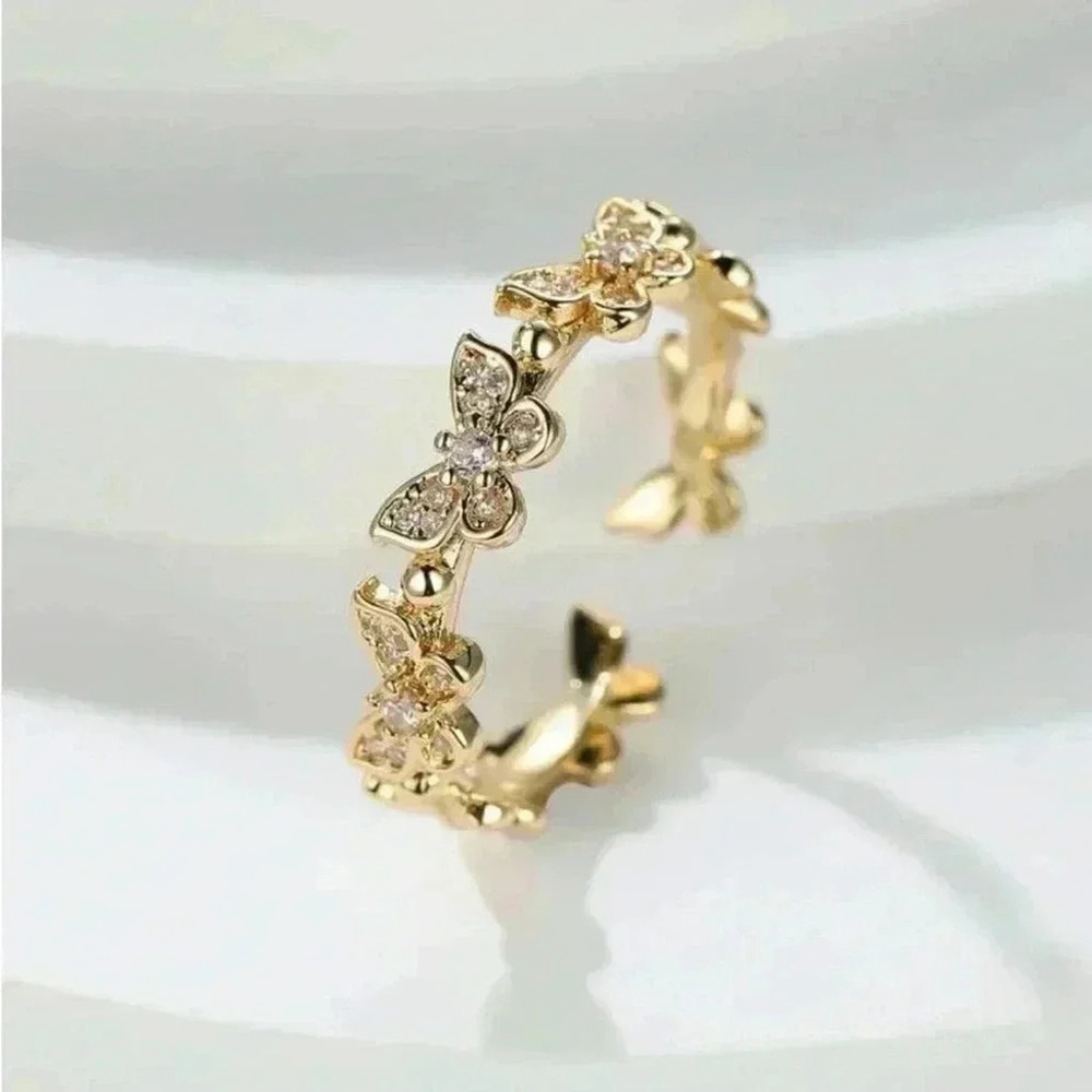 ⚠️Clearance Butterfly Design Yellow Gold Ring